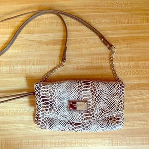 Nine West Snakeskin Clutch Crossbody